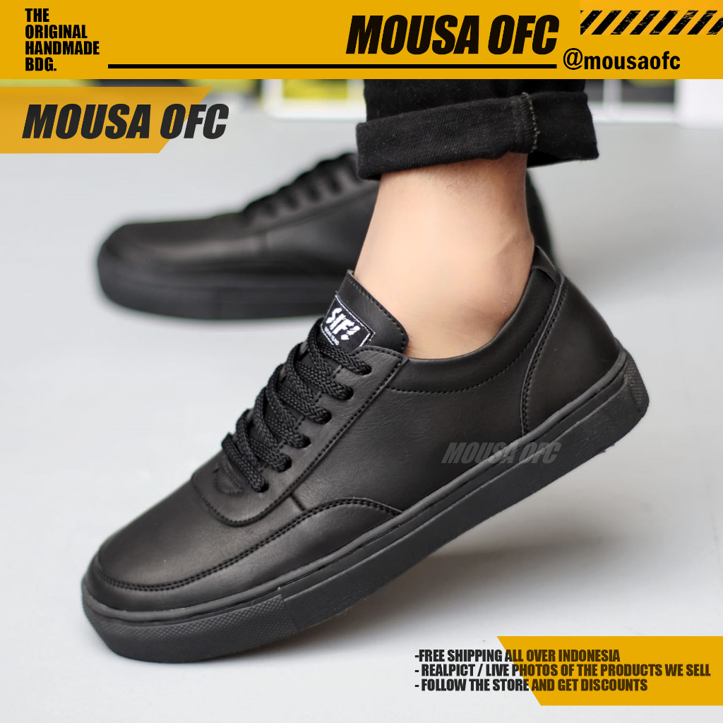 Sepatu Casual Sneakers Kulit Pu Kerja Pria