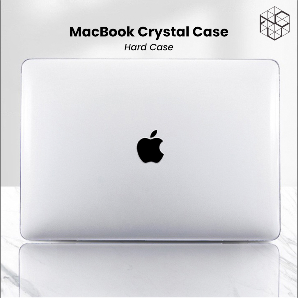 MacBook Crystal Hard Case Clear Logo Pro 13&quot; Air 13&quot; Air 13.6&quot; M1 M2 A1706 A2338 A1932 A2337 A1369 A2681