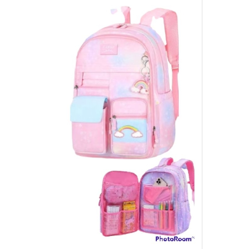 (import)Tas sekolah ABG Korea model kulkas 17inchi