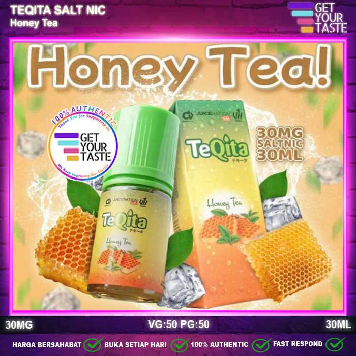 Liquid TeQita Honey Tea Salt Nic 30ML Saltnic by Juicenation x CV x Hitz