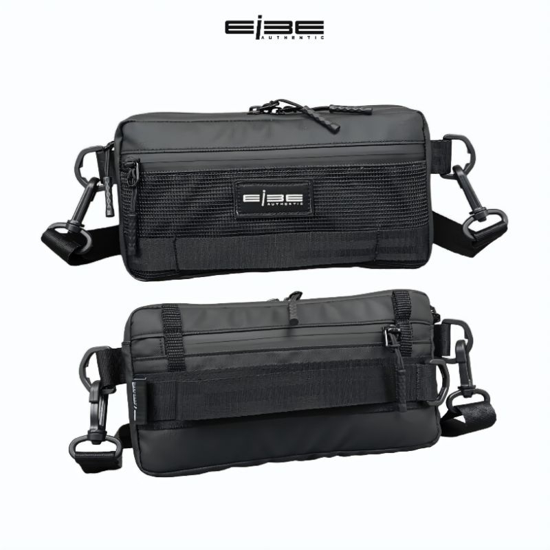 Eibe hand bag sling bag clutch bag multifungsi hanging bag Polyester warna hitam [  BLACK VALET ]
