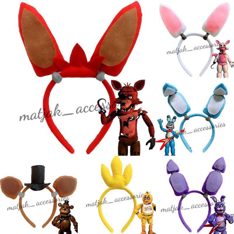 Bando Halloween Karakter Game Horror Five Nights at Freddy's Inspired FNaF Bonnie Chica Mangle Foxy