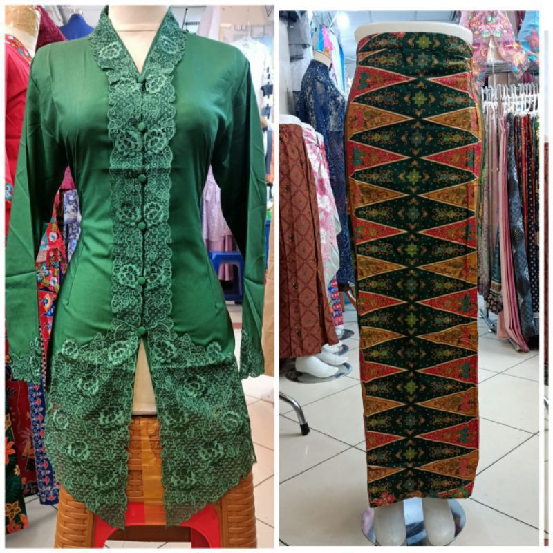 KEBAYA ENCIM LENGAN PANJANG/ SET KEBAYA ENCIM MODERN