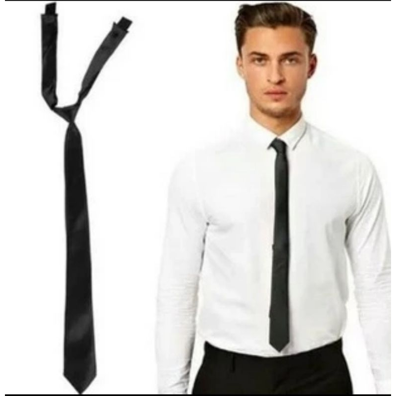 Dasi Kerja/Ospek/Sekolah instan Hitam Keren