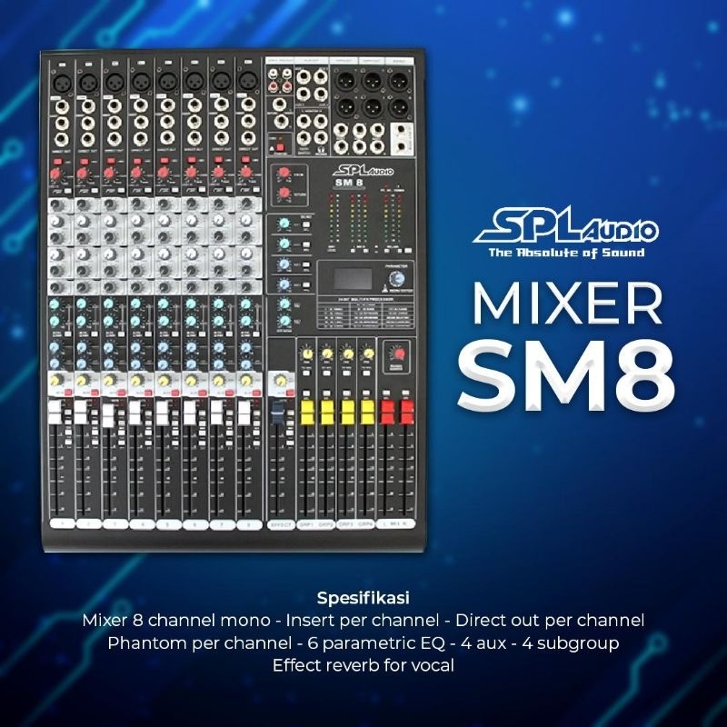 MIXER SPL AUDIO SM8 ORIGINAL