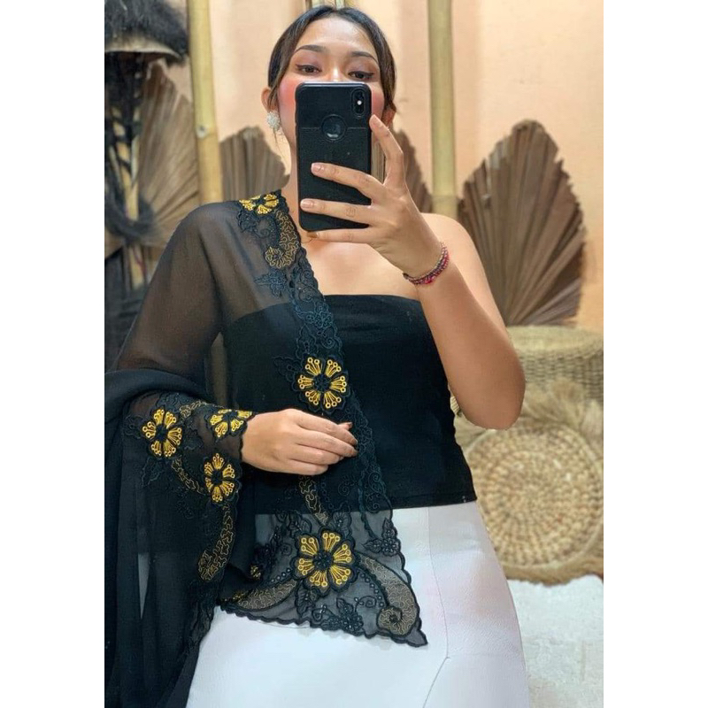 KAIN KEBAYA BORDIR HITAM