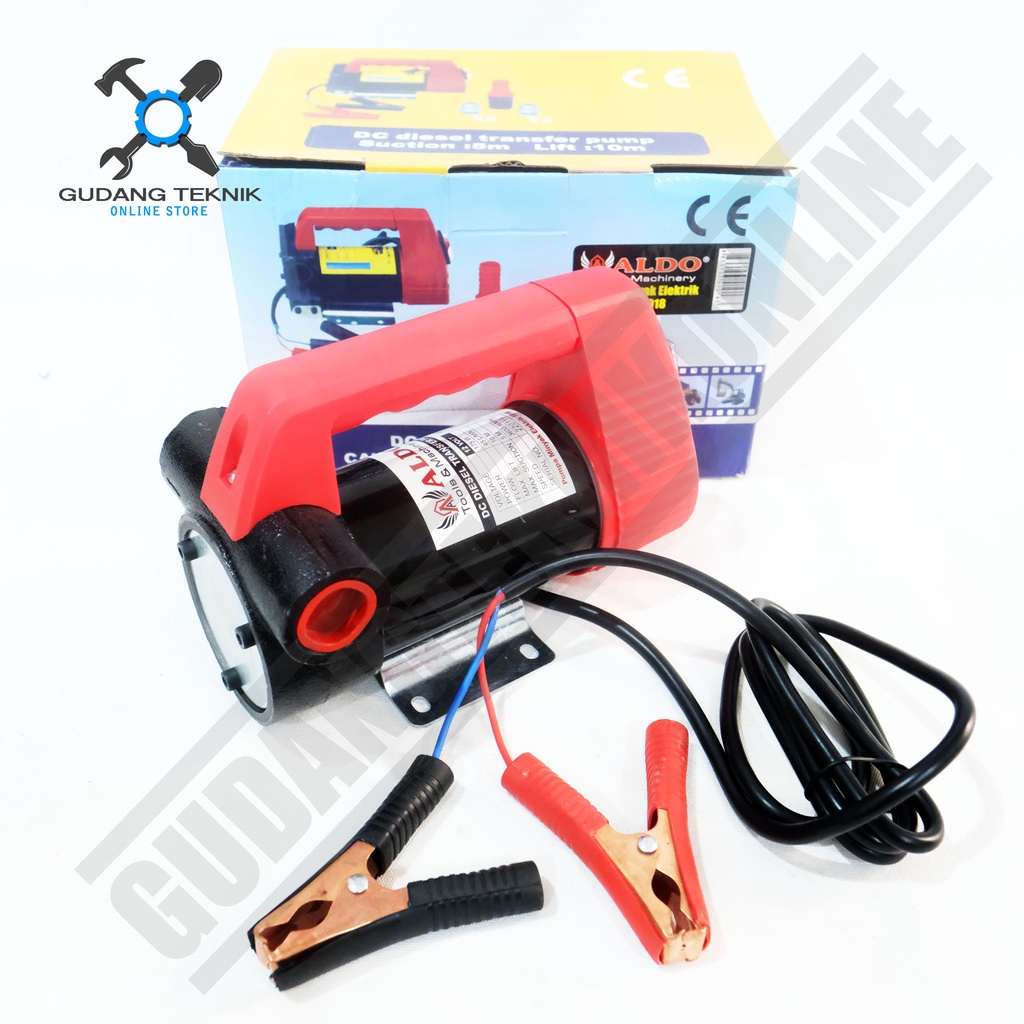 Alat Pompa Oli AKI DCV1018 ALDO / Oil Pump Elektrik Pompa Minyak Oli Solar Bensin Gemuk ACCU DCV 1018 ALDO
