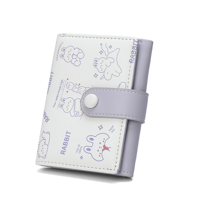 DOMPET LIPAT WANITA THAQANA WA736P5 LUCU LILAC MINI KOREA BRANDED KULIT UNGU KECIL SLOT KARTU RESLET