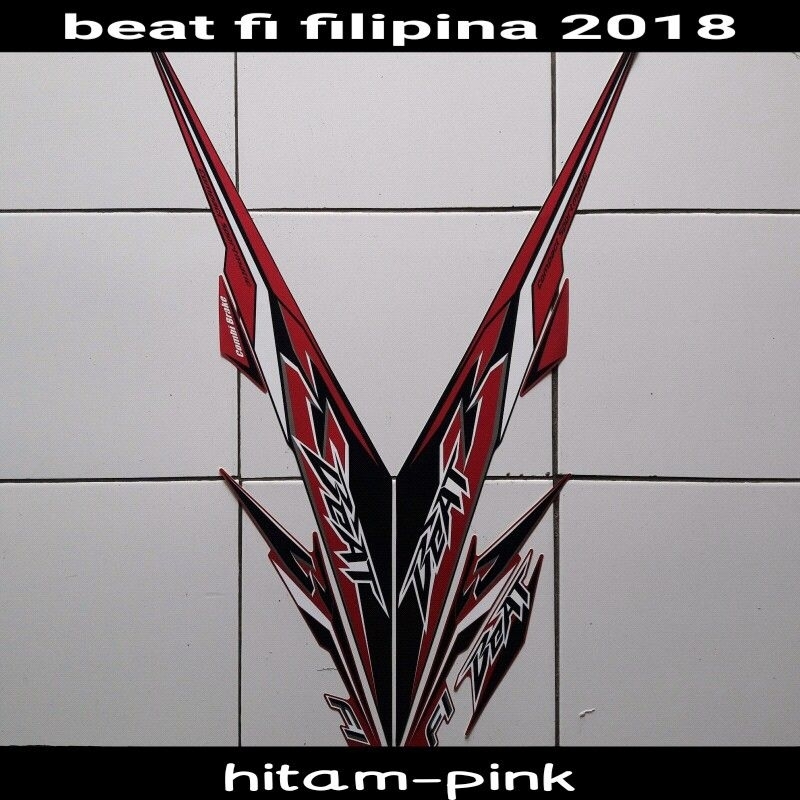 striping honda beat fi filipina 2018 warna hitam pink