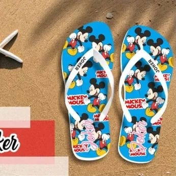 sandal jepit mickey mouse sandal karakter printing wanita dewasa