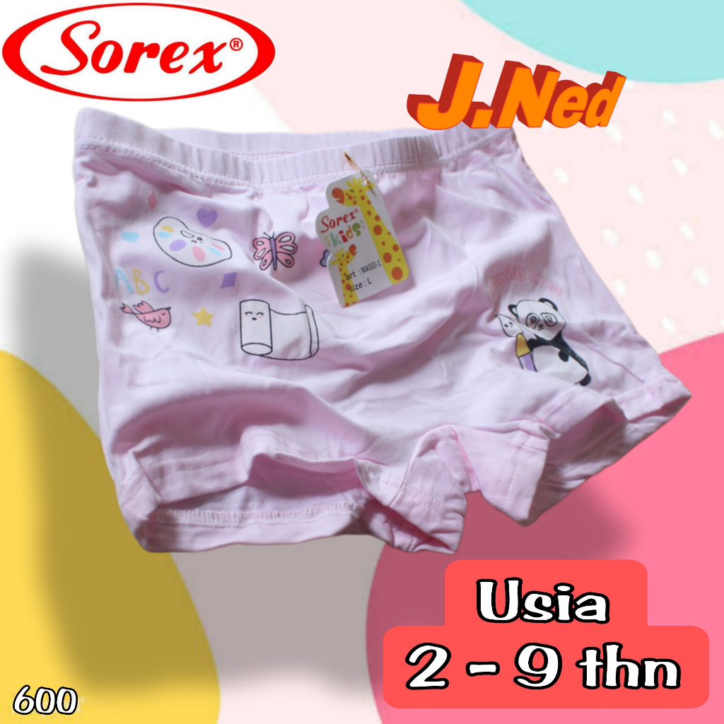 J600 CELANA DALAM ANAK PEREMPUAN SOREX USIA 2 SAMPAI 9 TAHUN