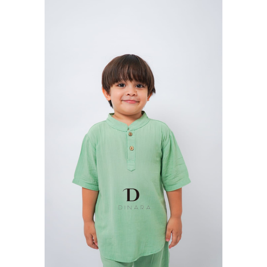 Dinara Umar Setelan Koko Anak Laki Laki Warna Tosca Size 1-5 Thn