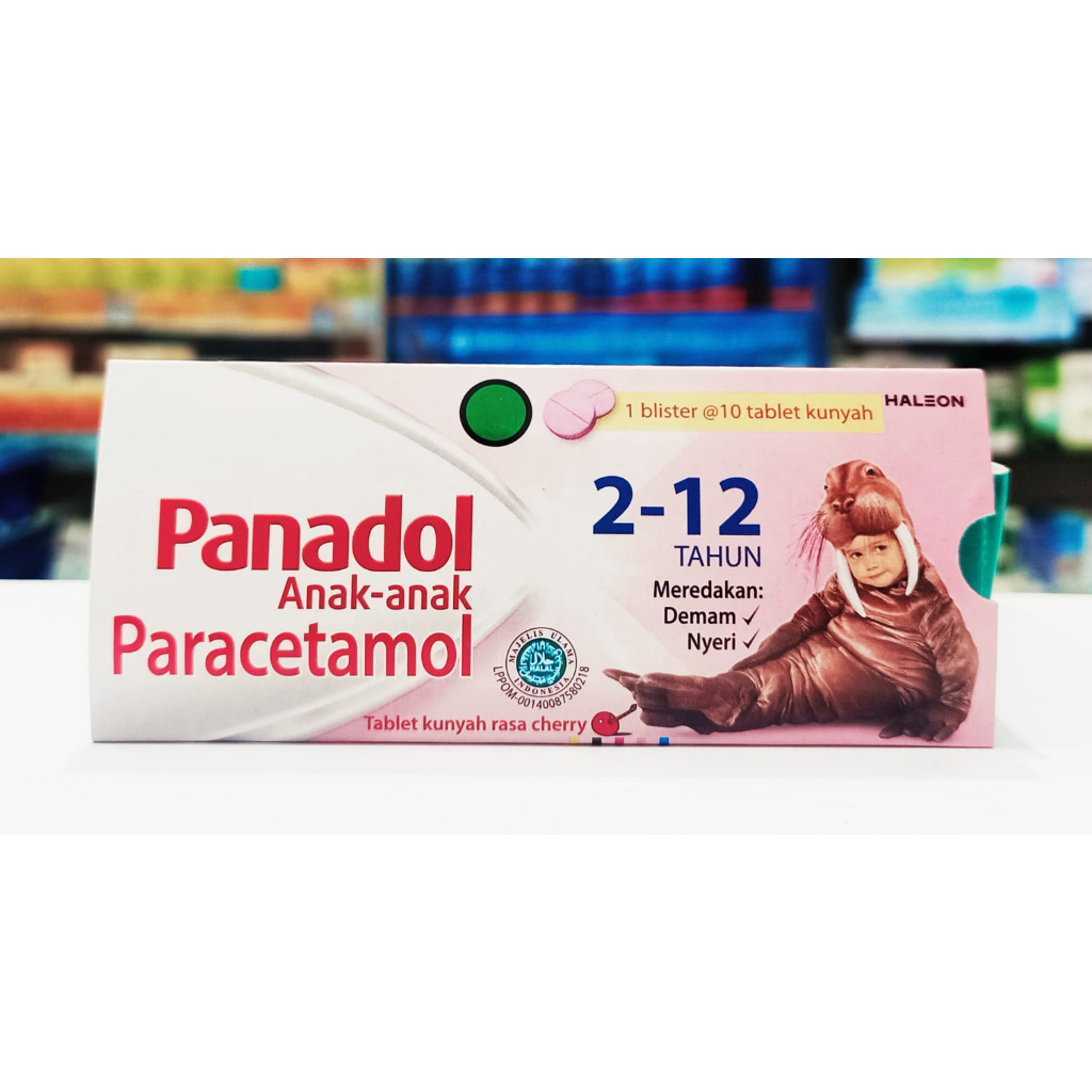 𝐏𝐚𝐧𝐚𝐝𝐨𝐥 𝐀𝐧𝐚𝐤 1 Strip Isi 10 Tablet Kunyah - Obat Demam Anak 2-12 Tahun