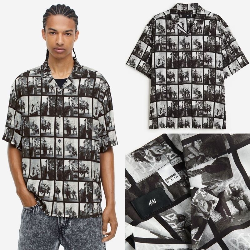 Hm resort printed blouse unisex