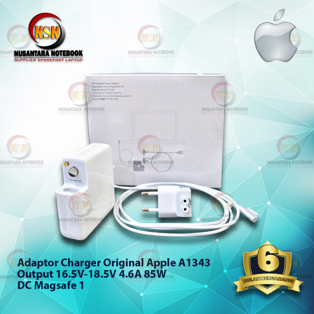 Adaptor OG APPLE A1343 16.5V-18.5V 4.6A 85W DC MS 1 Dus Putih