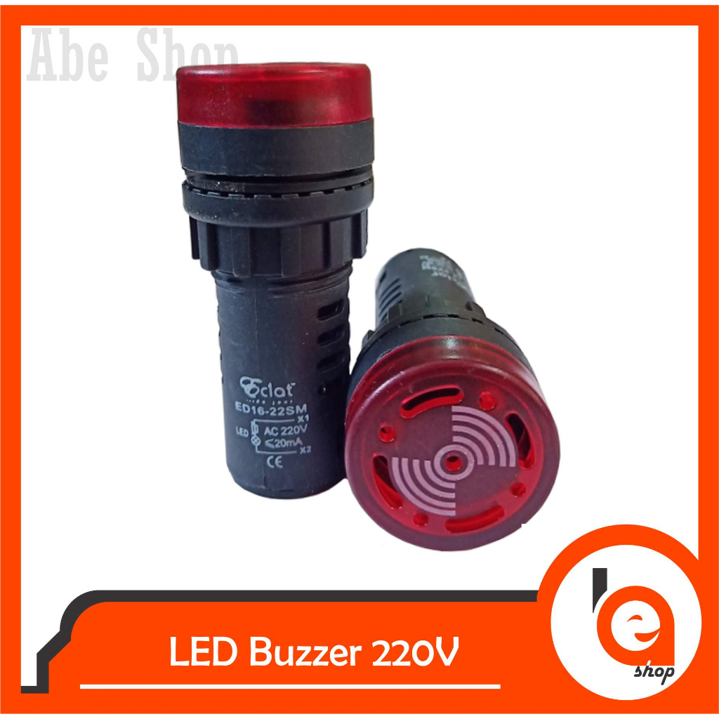 Flash Buzzer 22SM LED Light Pilot Lamp Beeper Alarm Signal 220v 220 V