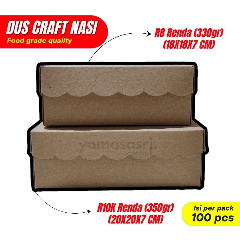 

[1 PCS] Dus Nasi Craft Coklat R8 R10K Tebal, Tidak Lentur dan Kuat