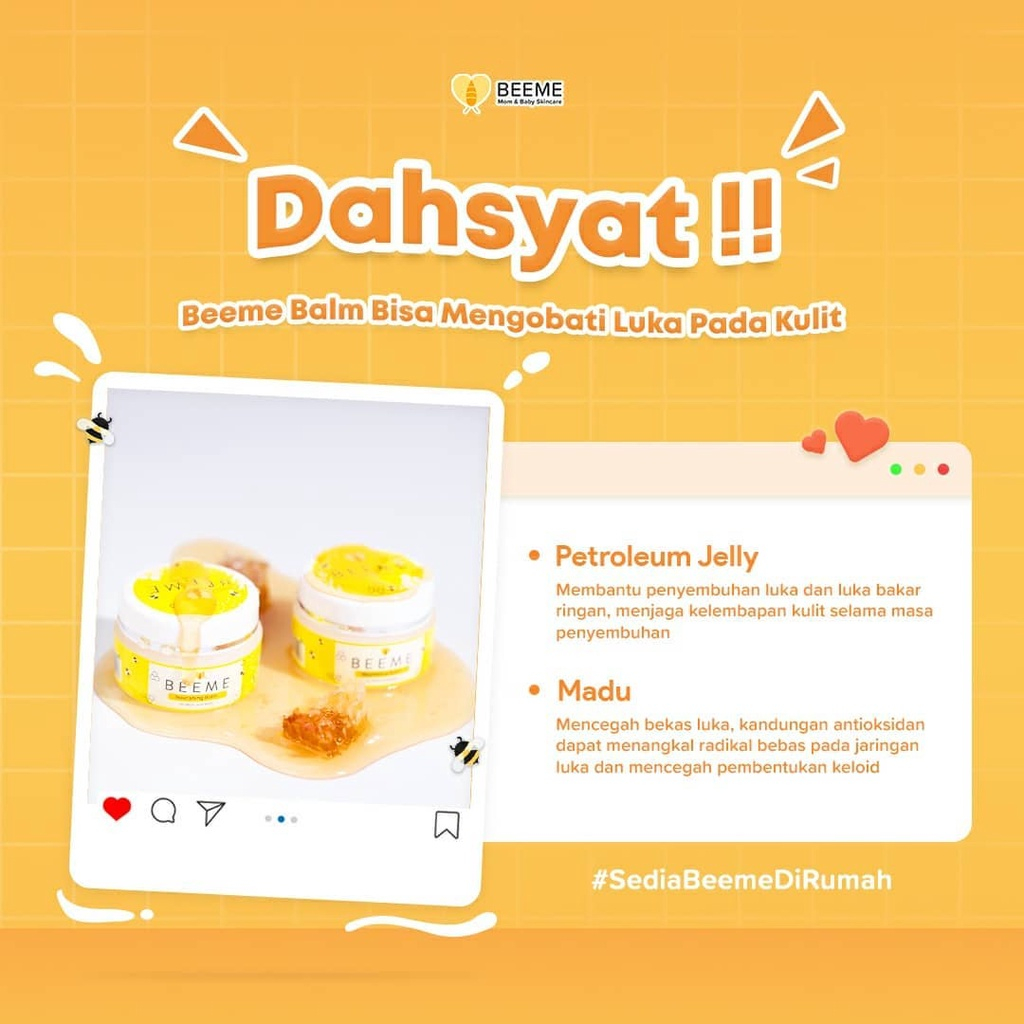 PAKET LENGKAP BEEME NOURISHING BALM + HONEY SUNSCREEN SPF 50 + NATURAL SOAP 3 IN 1 ORIGINAL