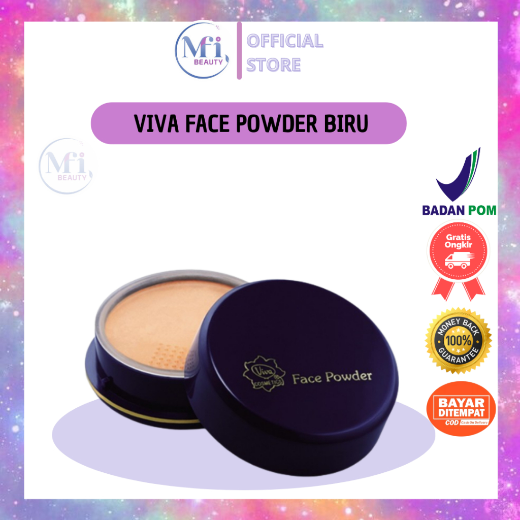 MFI - Viva Face Powder Biru - 14 gr (tersedia 2 varian warna) | Netto 14gr