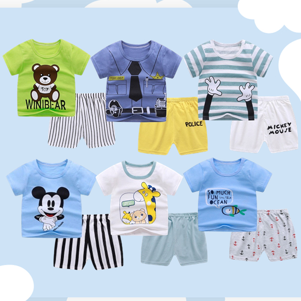 Setelan Baju Anak Lengan Pendek dan Celana Pendek / Casual Shirt Anak