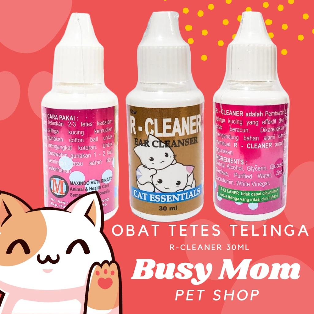 Ear Cleaner 30ml - Drops Ear R Cleaner Cat Dog 65 ml Cairan Pembersih Kotoran Telinga Kucing Anjing Grooming Cleanser Tetes Antiseptik 30 ml 65 ml