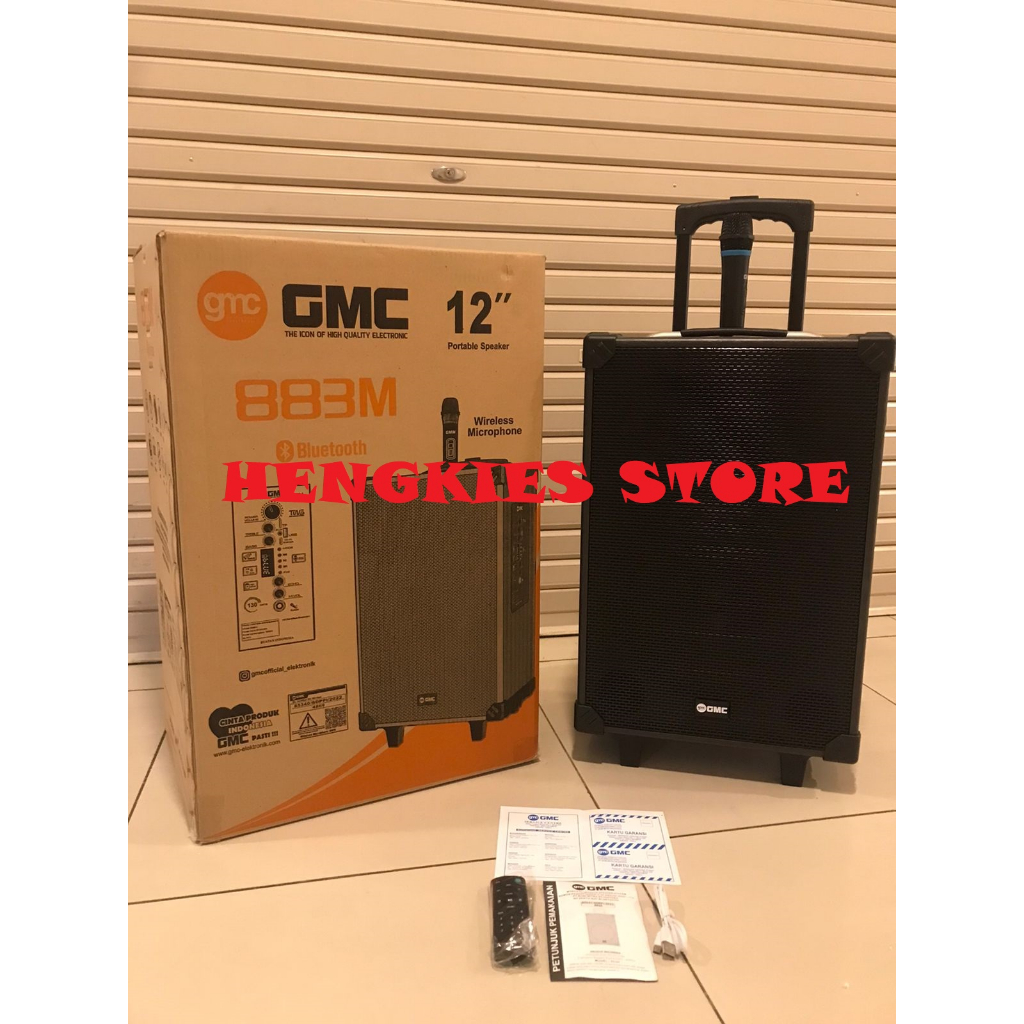 SPEAKER GMC 883M BLUETOOTH 12 INCH + 1 MIC WIRELESS