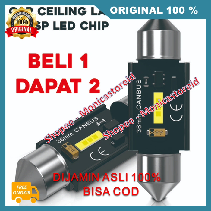 BELI 1 GRATIS 1 Car Ceiling Lamp Csp Led Chip Lampu Led Plafon Csp 100% ORIGINAL