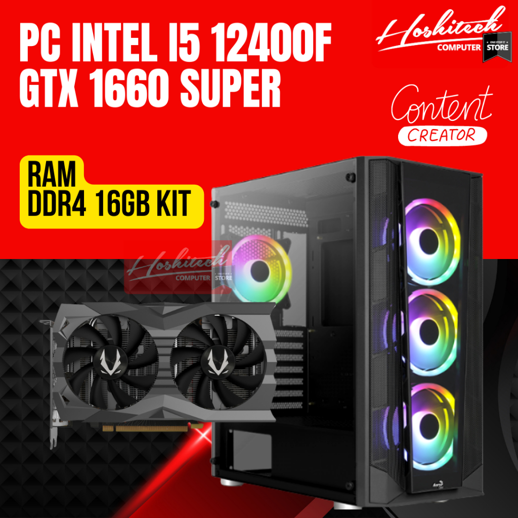 PC RAKITAN GAMING l5 12400F RTX 3060 GTX 1660 RAM DDR5 DDR4
