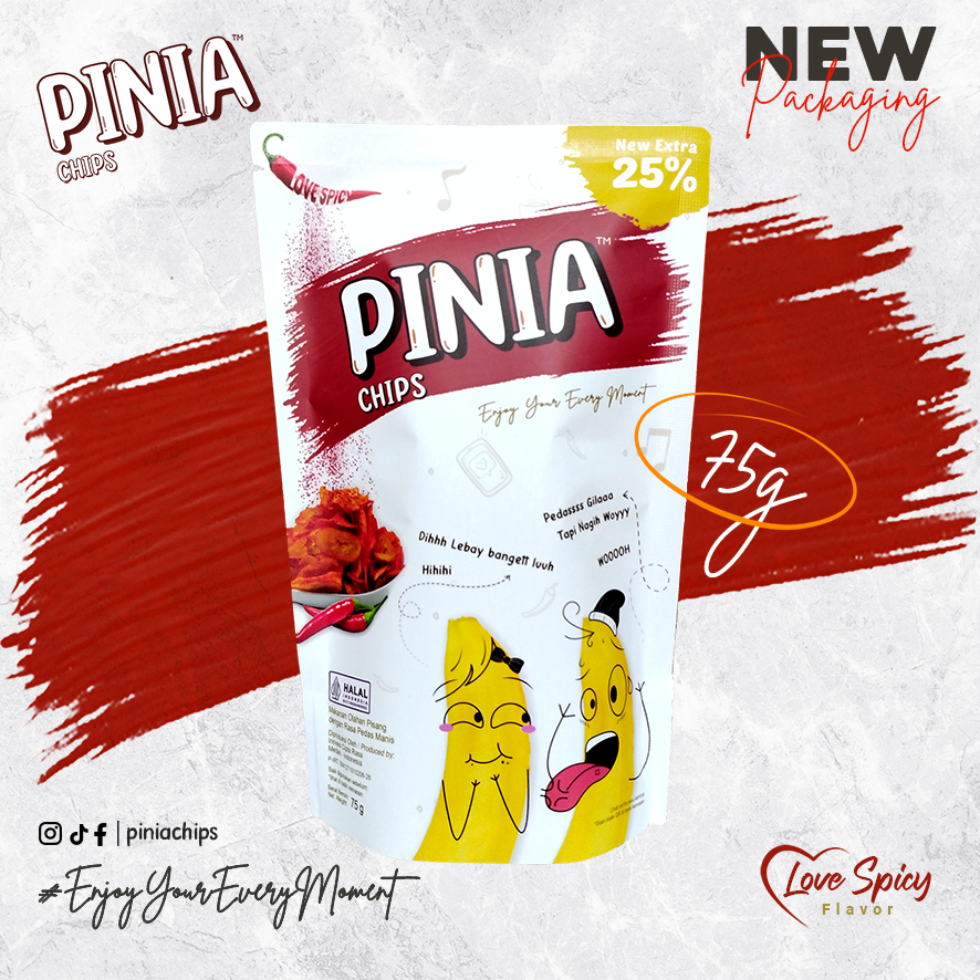 

Pinia Chips - Love Spicy Flavour | Cemilan Keripik Pisang Rasa Pedas Viral dan Kekinian