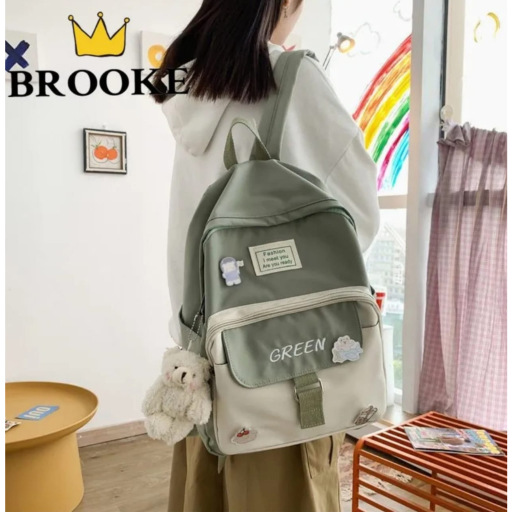 Tas anak perempuan Ransel Korea Motif Karakter Terbaru 2022 Material Kanvas Original Semua usia