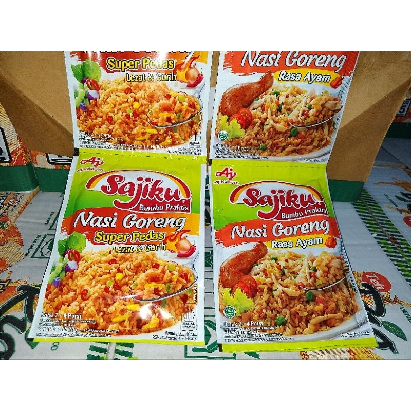 

Sajiku Nasi Goreng Rasa Ayam & Pedas/renteng