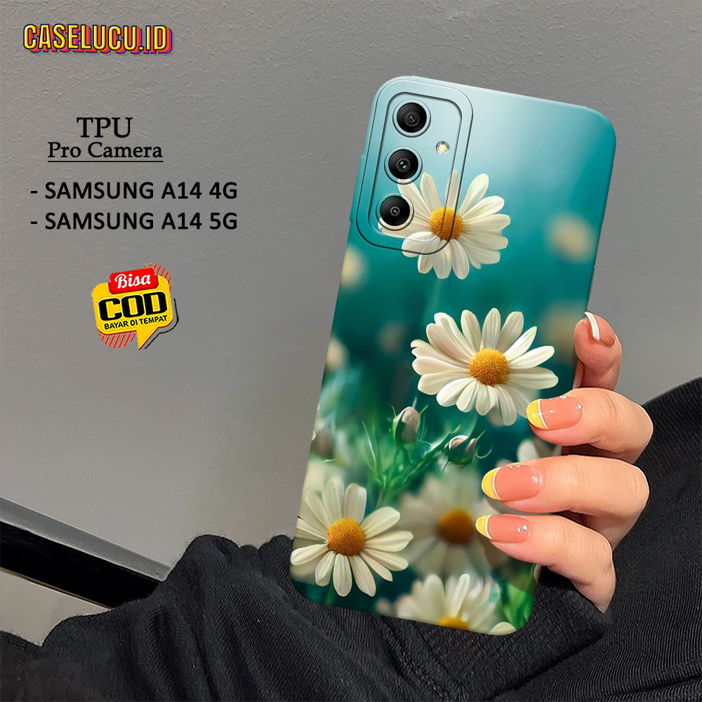 Casing Hp Samsung Galaxy A14 5G / A14 4G Terbaru - Fashion Case Bunga - Case Hp Samsung A14 5G / A14