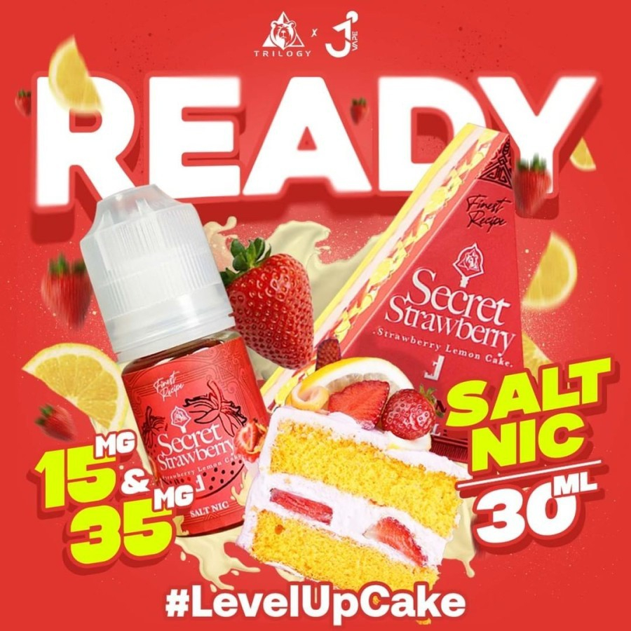 Secret Strawberry Lemon Cake Salt Nic 30ML by Trilogy Brew x JVape