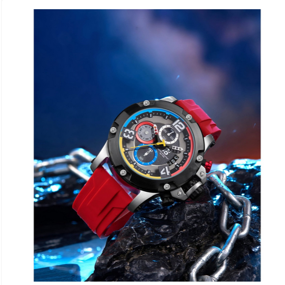 T5 H 3885G / T5 H-3885 / T5 3885G / Jam Tangan Pria Analog Original Terbaru Strap Tali Rubber Dual T