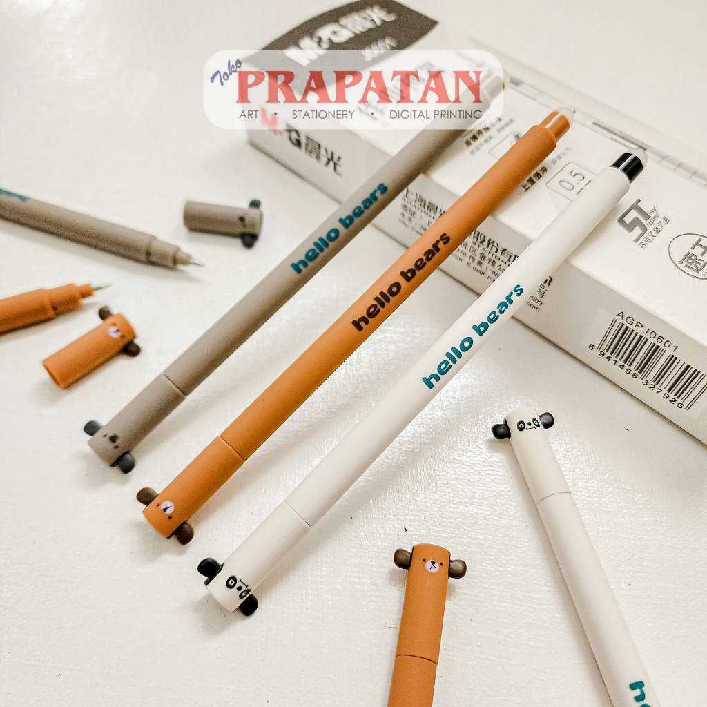 

M&G Erasable Gel Pen Cute Animal 0.5mm AKPB4472 | Pena Jel | Pulpen