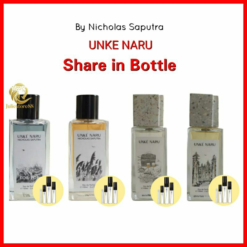 (Decant / Share) UNKE NARU Parfum by Nicholas Saputra For You For Me Suga Bourbon Kashmir Oud