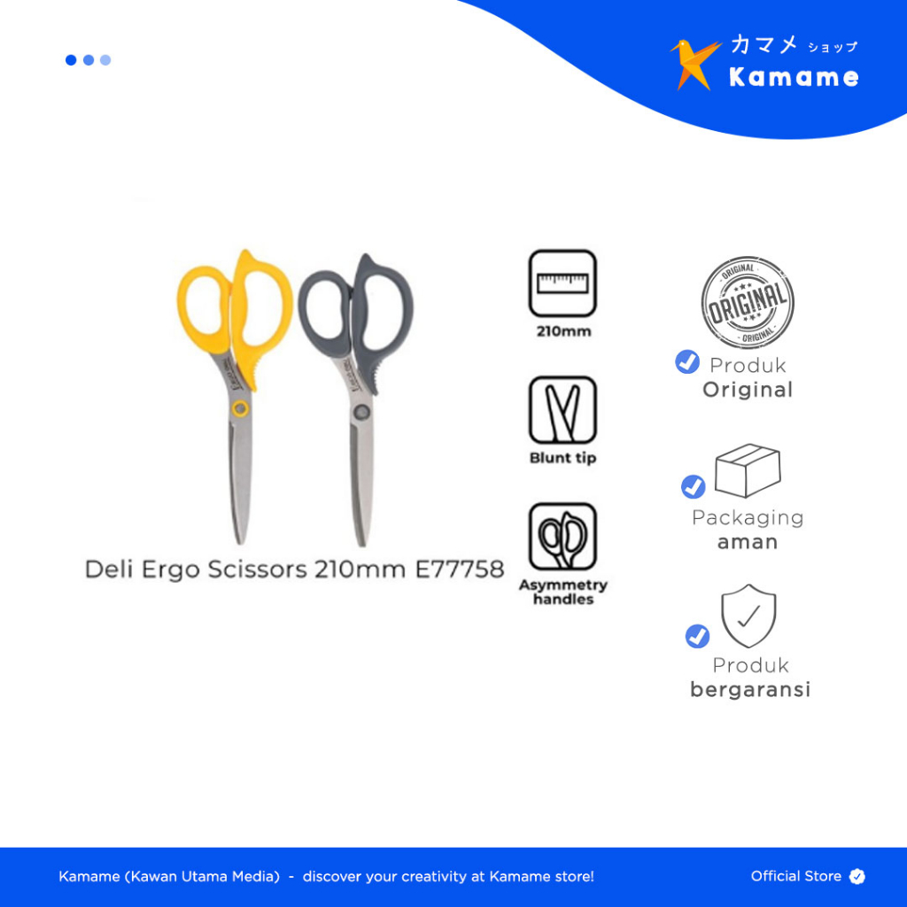 

Deli Scissors - Ergo Gunting 210mm 77758 - Kamame