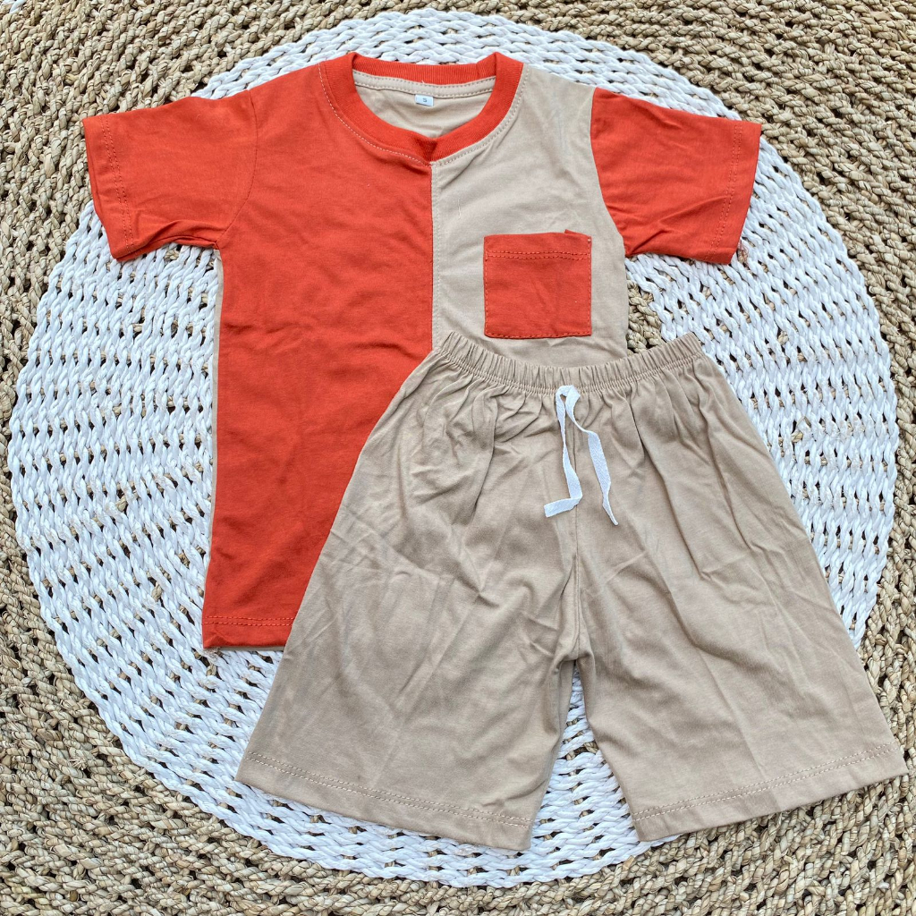 setelan kaos oblong bayi 3-12 bulan baju setelan bayi set baju celana DNW BABY