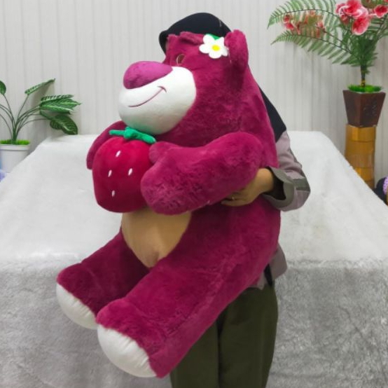 Boneka Lotso Strowberry Size 24&quot;/75cm/boneka Tosy Story/boneka buzz woddy/boneka bear lotso/boneka karakter/