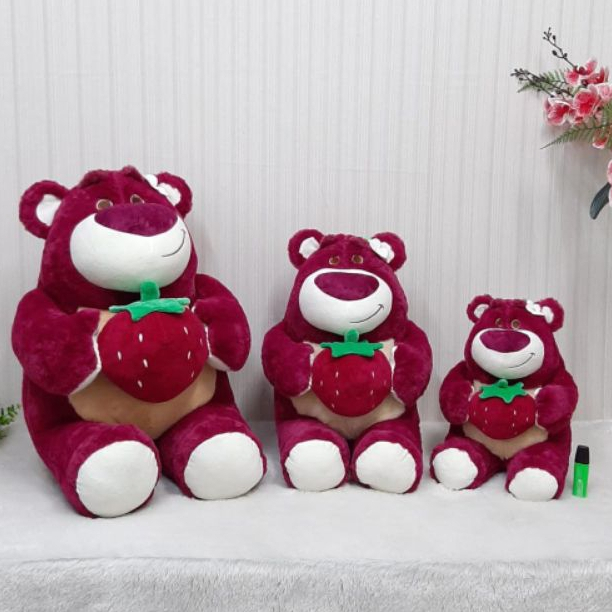 Boneka Lotso Strawberry Size 15&quot;/40cm/Boneka bear lotso/boneka Toys Story/boneka buzz woddy/boneka karakter/