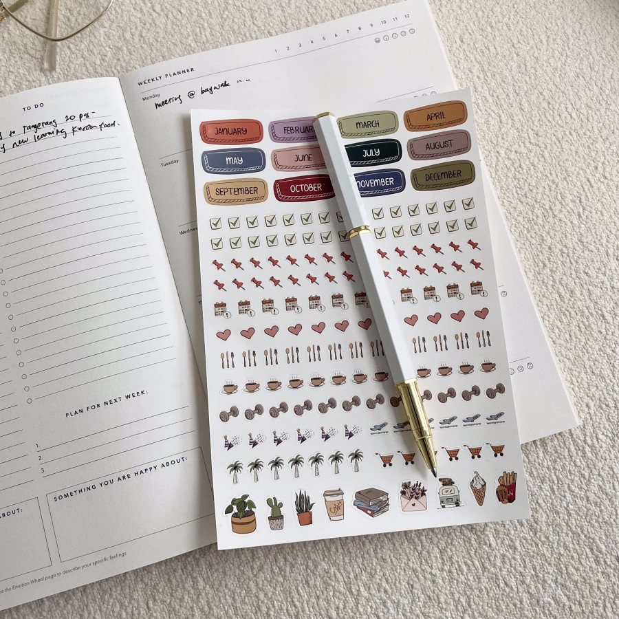 

Sticker Aesthetic / Sticker Jurnal / Sticker Lucu / Stiker Aesthetic / DAILY JOURNAL STICKER