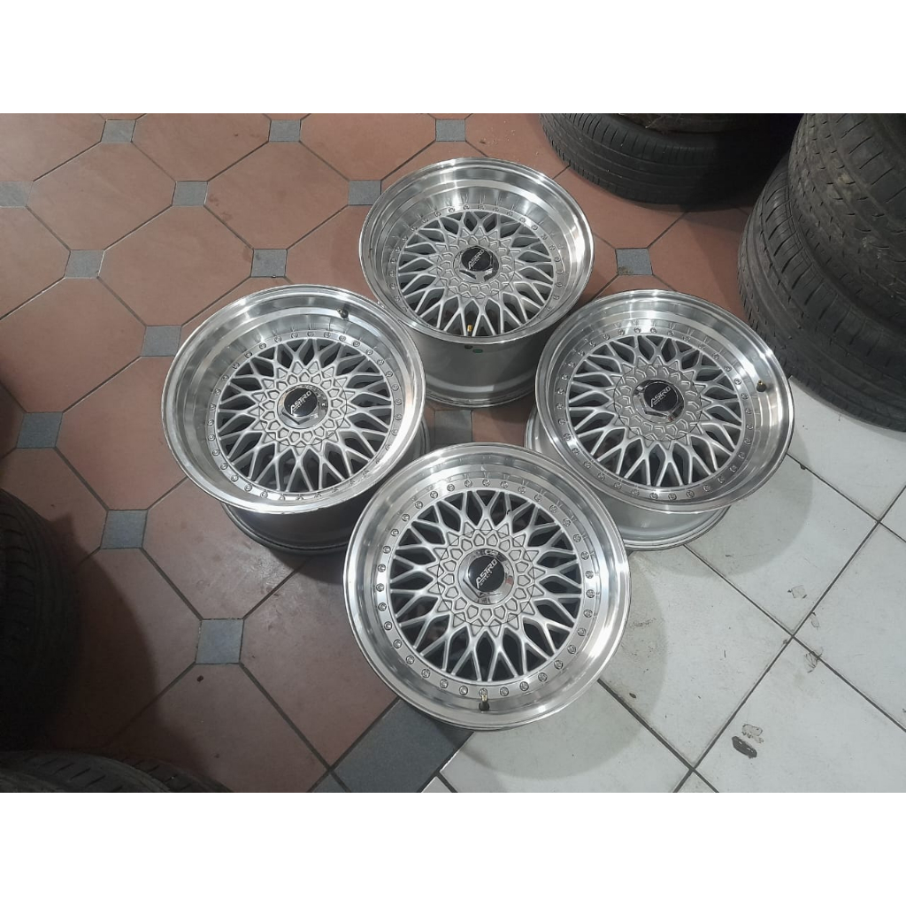 VELG MOBIL BEKAS BBS RING 16X8/9 PCD 4X100/114 U/ JAZZ YARIS MOBILIO VIOS KIJANG