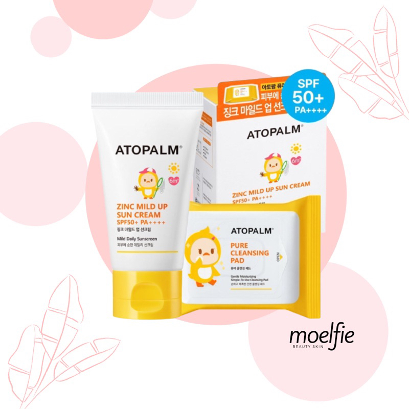 [READY STOCK] ATOPALM ZINC MILD UP SUN CREAM SPF50+ PA++++ MILD DAILY SUNSCREEN