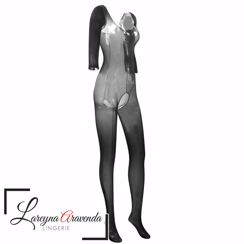 Lareyna Aravenda Lingerie Seamless Body Stocking Jaring Halus Lengan Panjang LG265
