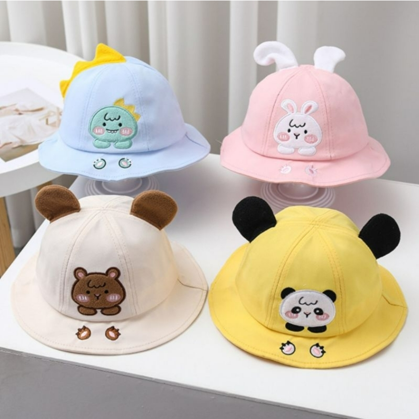 Topi Bucket Rattle Paw Animal 1-3 Tahun Bucket Paw Squeeze Animal 3D Anak Unisex CBKS VC