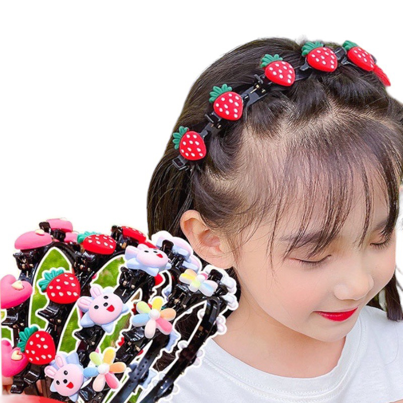 Bando Fashion Korea Jepit Rambut 2in1 Aksesoris Wanita Anak/Dewasa Karakter