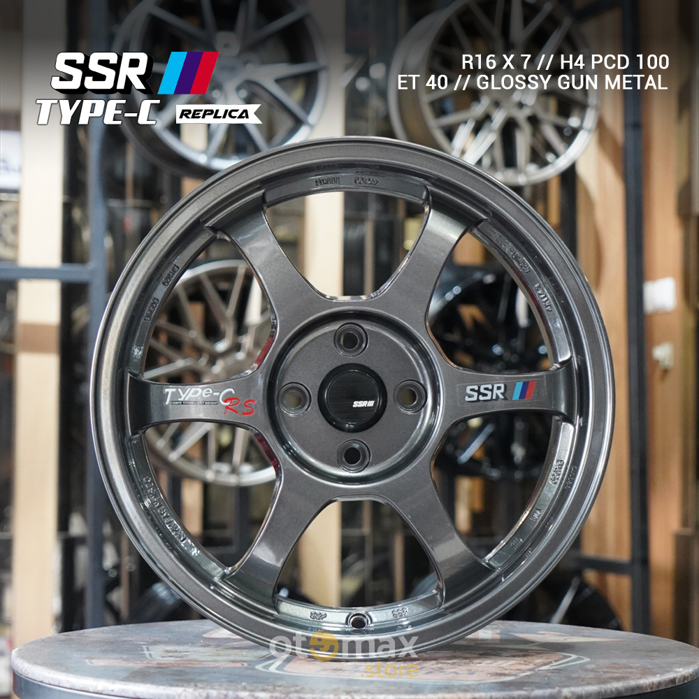 Velg Mobil SSR Type C Ring 16 H4 Glossy Gunmetal