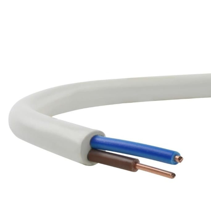 Kabel NYM Panjang 3 , 5 , 10 , 15 , 20M/Ukuran kawat 2x 1,5mm² / 2x 2,5mm² / Kabel Listrik Tembaga Murni PVC SNI / Mrek Hakamitsu