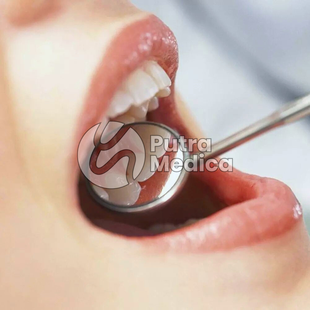 Kaca Mulut No 4 + Gagang / Cermin Gigi / Dental Mouth Mirror