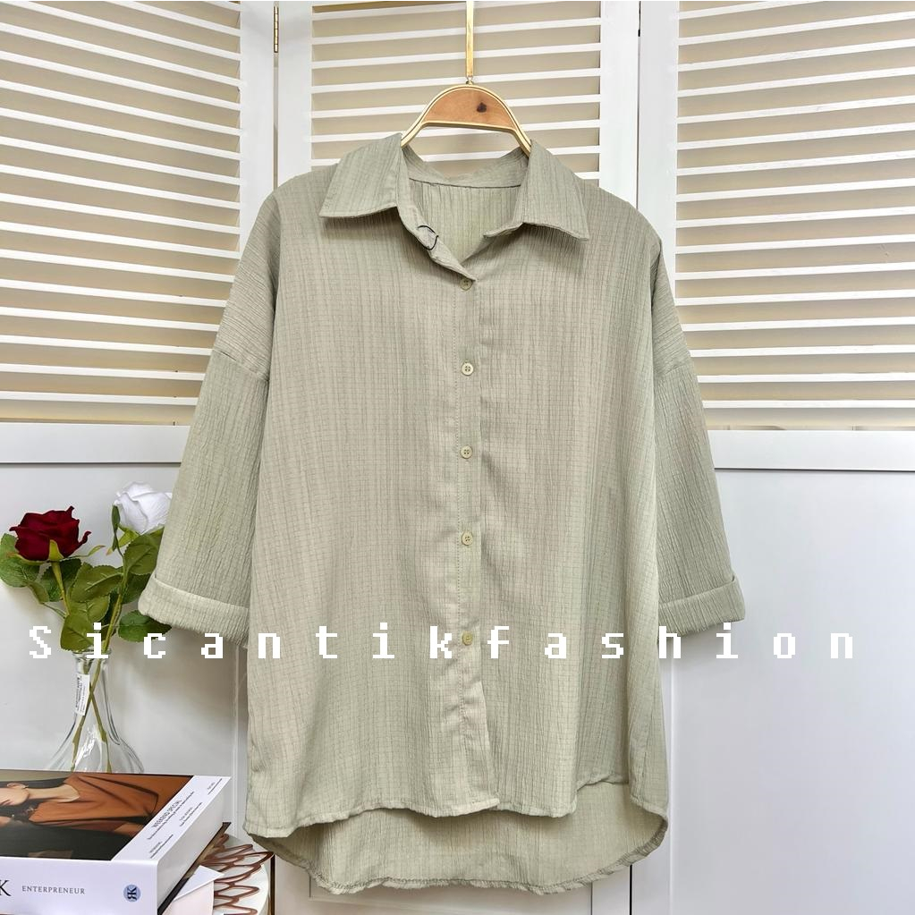 BLOUSE WANITA / KEMEJA WANITA / ATASAN WANITA OVERSIZE LADYCRUSH